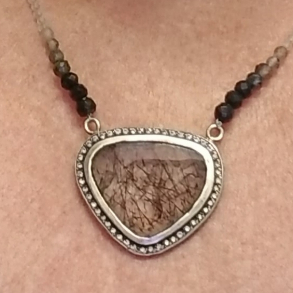 OOAK Sterling diamond necklace